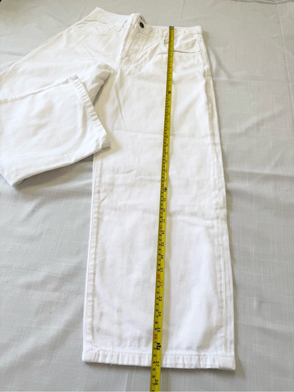 Zara White Wide Leg Barrel Denim Jean Size 8 - Picture 7 of 11